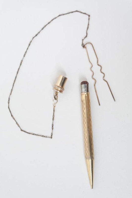 1920s Mechanical Pencil Hair Chain - Floria Vintage