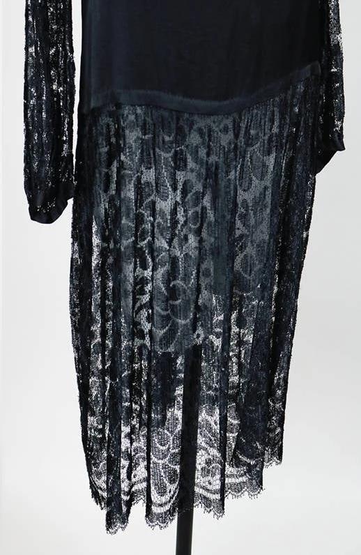 1920s Silk and Lace Tunic Dress - Floria Vintage