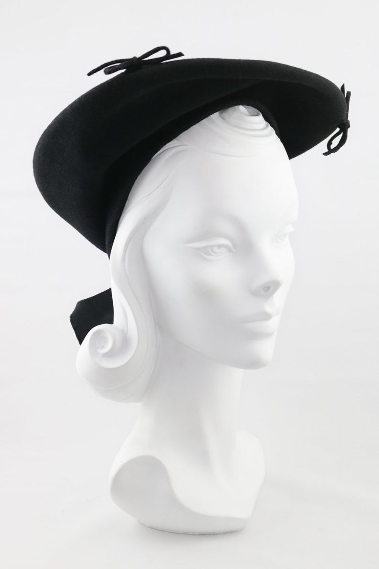 1940s Tilt Tam Beret Hat - Floria Vintage
