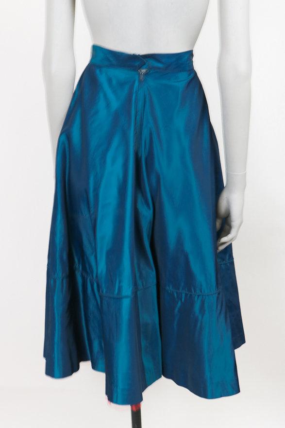 1950s Iridescent Taffeta Full Skirt - Floria Vintage