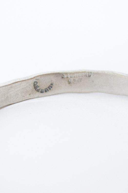 1950s Mexican Sterling Etched Bangle - Floria Vintage