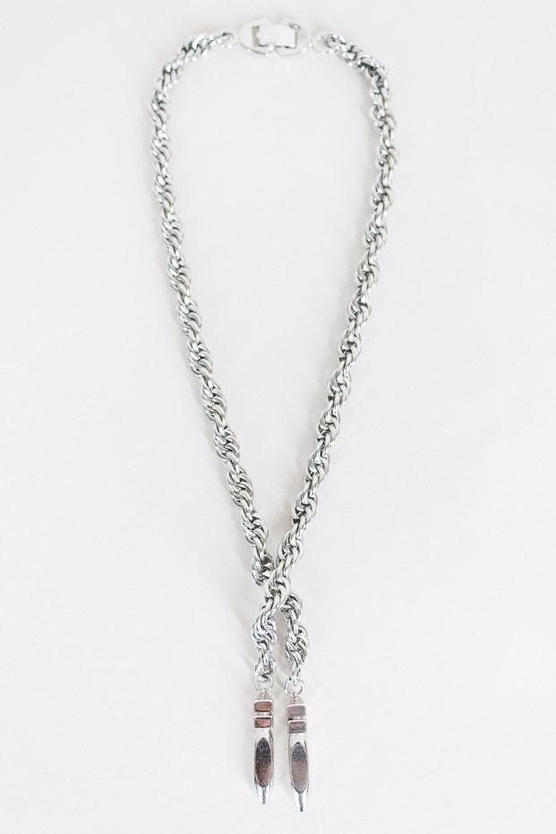 1950s Sperry Chunky Chain Lariat Necklace - Floria Vintage