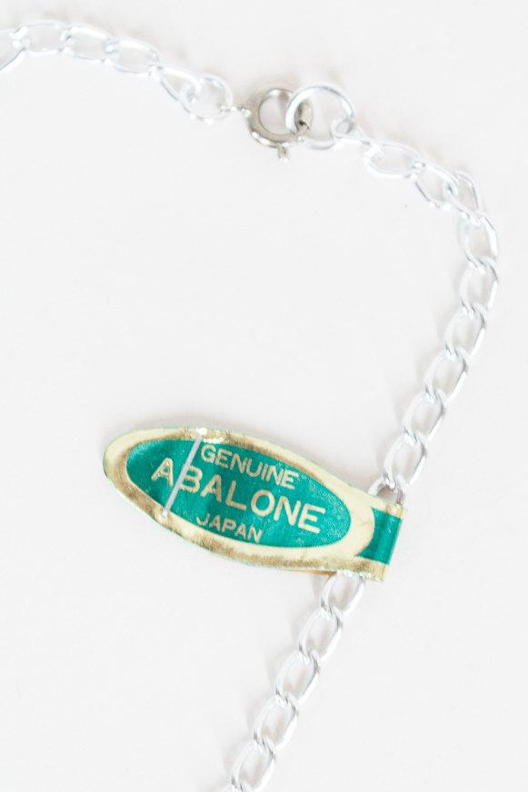 1960s Abalone Shell Pendant Necklace - Floria Vintage