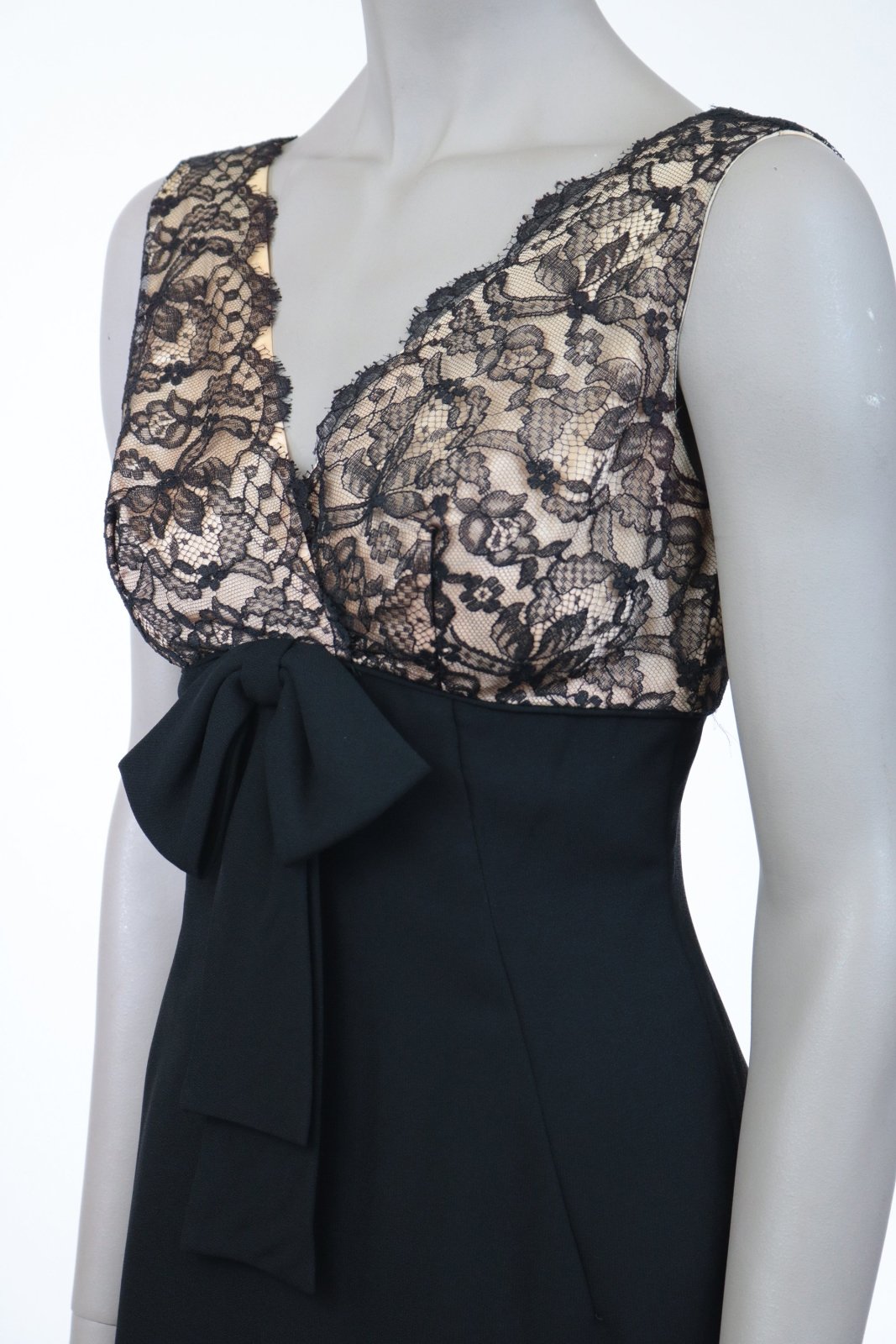 1960s Black Illusion Lace Sheath Dress | Floria Vintage