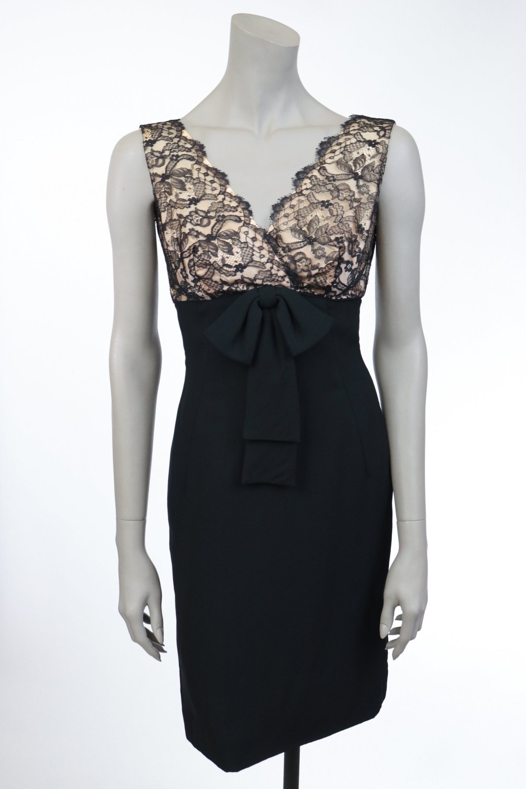 1960s Black Illusion Lace Sheath Dress - Floria Vintage