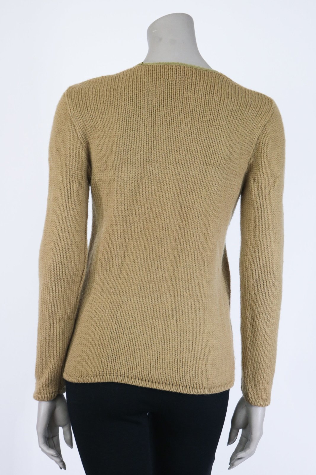 1960s Deep Scoop Neck Wool Sweater | Floria Vintage