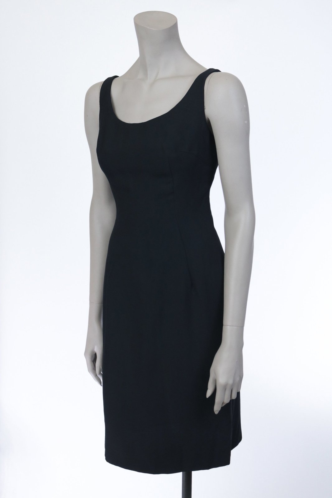 1960s Minimalist Black Sheath Dress - Floria Vintage