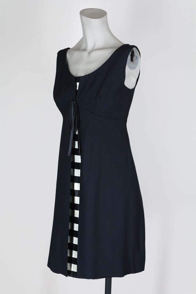 1960s Mod Hidden Stripe Mini Dress - Floria Vintage
