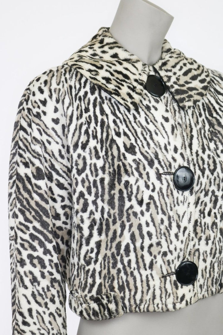 1960s Reversible Faux Leopard Fur Jacket - Floria Vintage