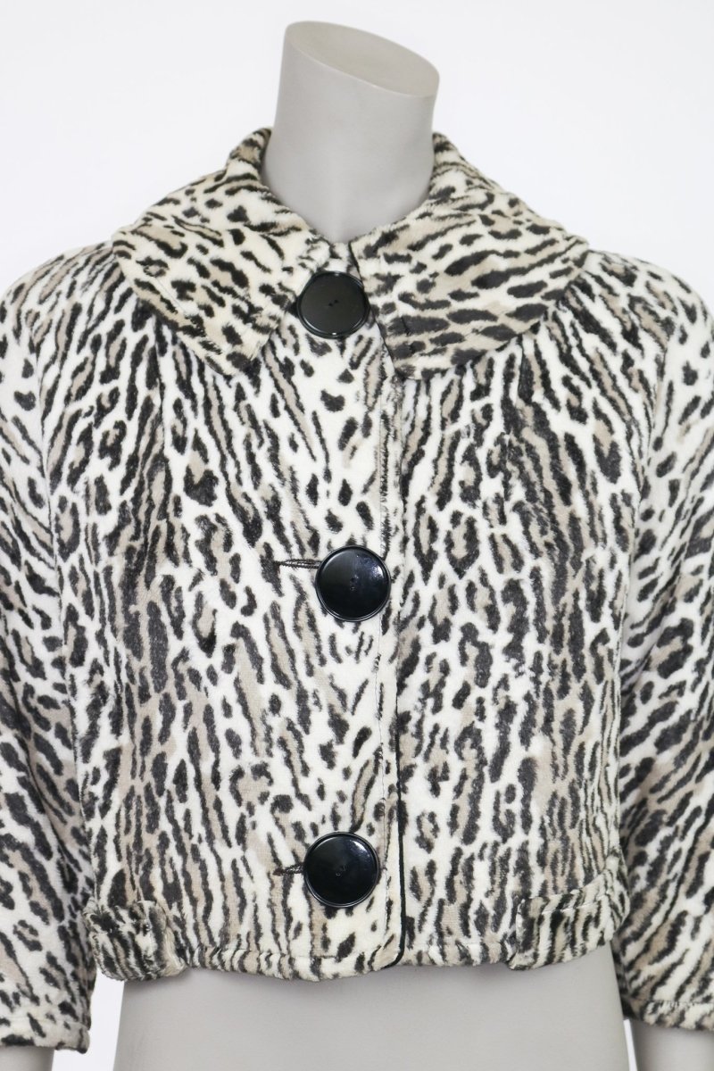 1960s Reversible Faux Leopard Fur Jacket - Floria Vintage