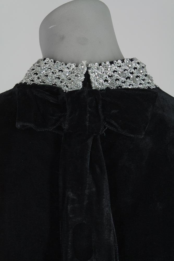 1960s Velvet Bow Back Shift Dress - Floria Vintage