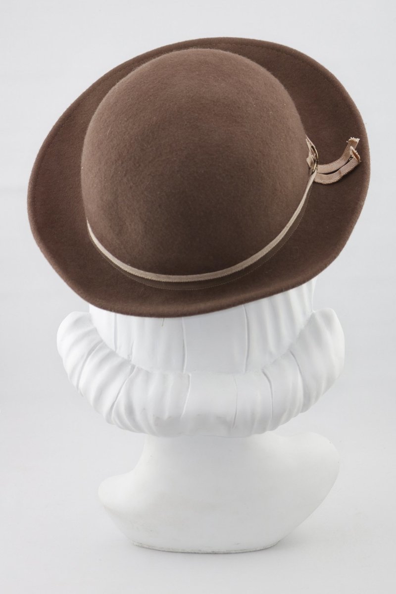 1970s Felt Bowler Derby Hat - Floria Vintage