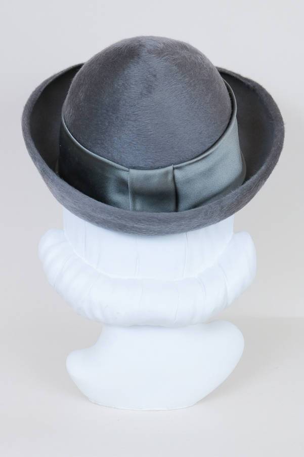 1970s Fuzzy Lambswool Bowler Hat - Floria Vintage