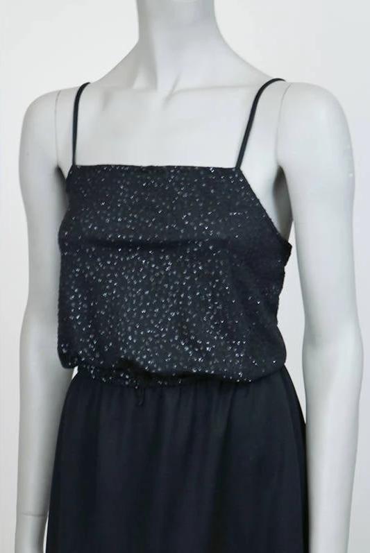 1970s Glitter Blousy Tank Dress - Floria Vintage