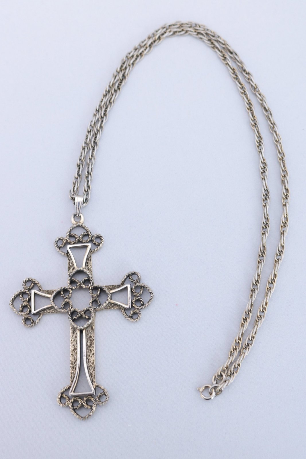 1973 Limited Edition Sarah Coventry Victorian Cross Necklace - Floria Vintage