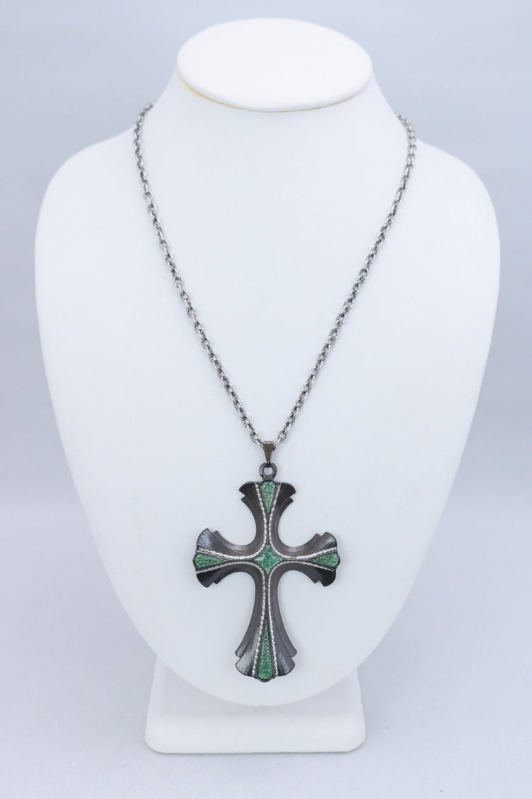 1976 Limited Edition Sarah Coventry 18th Century Cross Necklace - Floria Vintage