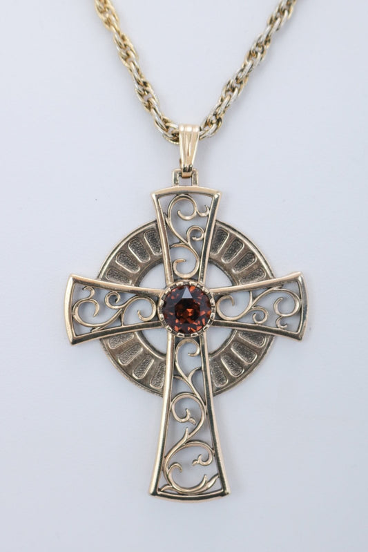 1979 Limited Edition Sarah Coventry Celtic Cross Necklace - Floria Vintage