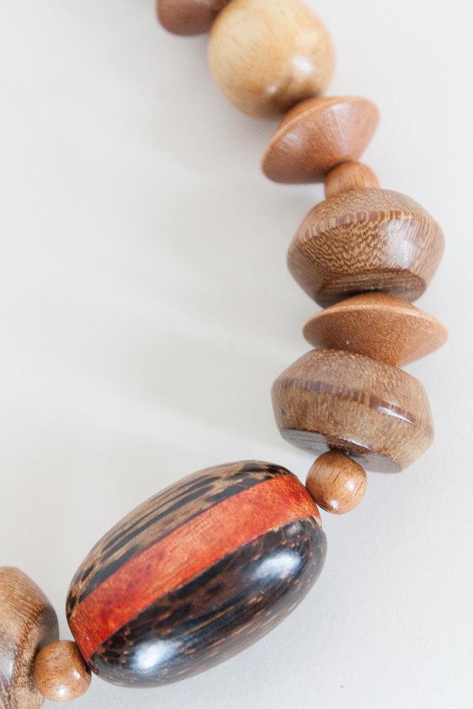 Statement Multicolor Wood Bead Chunky Layered Necklace Women - Temu New  Zealand