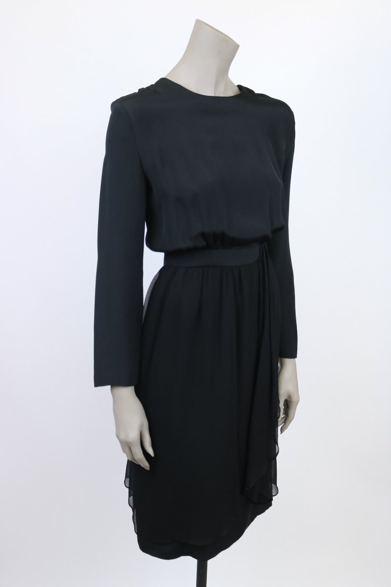 1980s Mary Ann Restivo Silk Dress - Floria Vintage