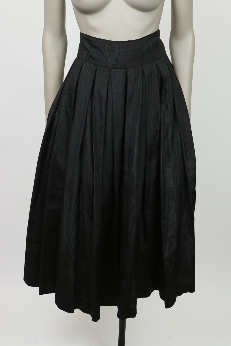 1980s Pleated Moire Full Evening Skirt - Floria Vintage