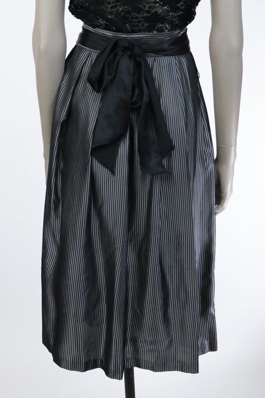 1980s Taffeta Striped Pocket Skirt - Floria Vintage