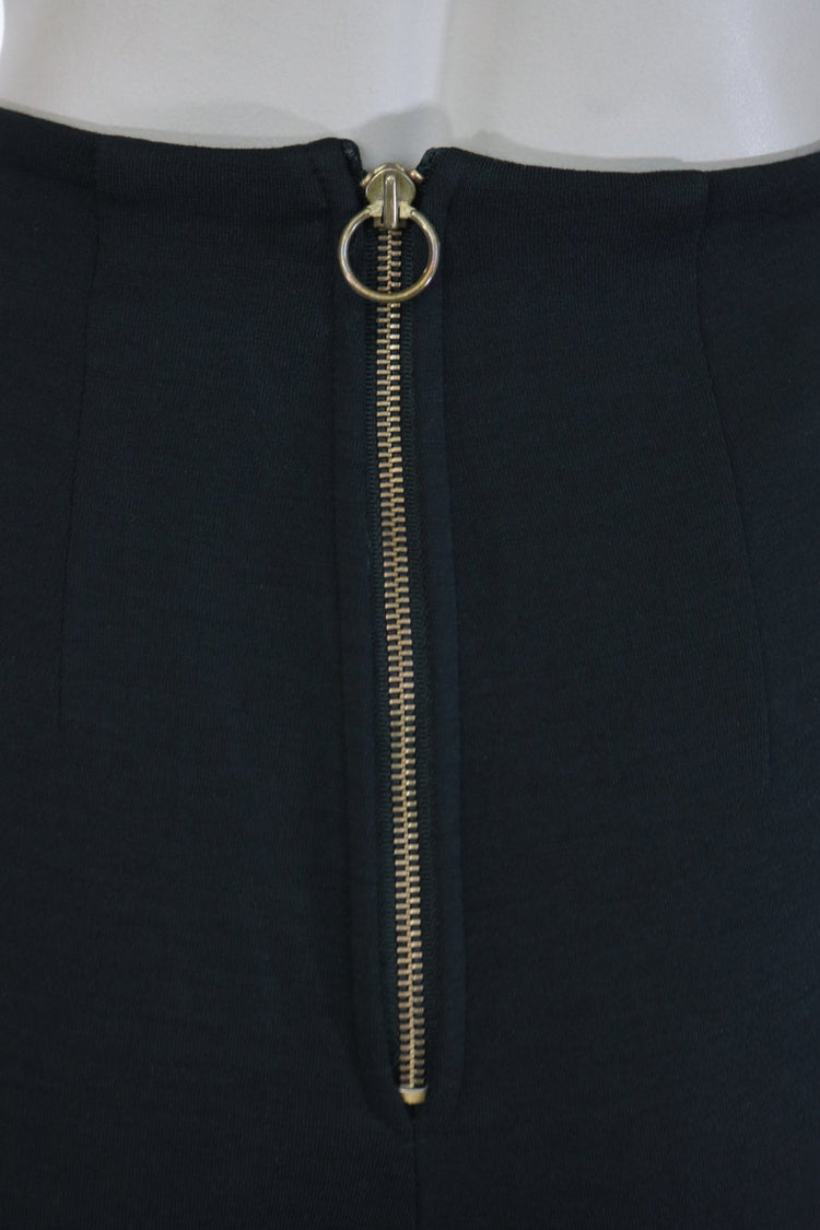 1990s Designer Wool Knit Zipper Skinny Pants - Floria Vintage