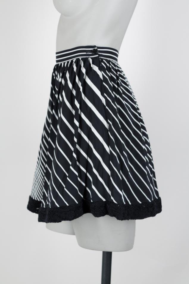 1990s Graphic Stripe Mini Skirt - Floria Vintage