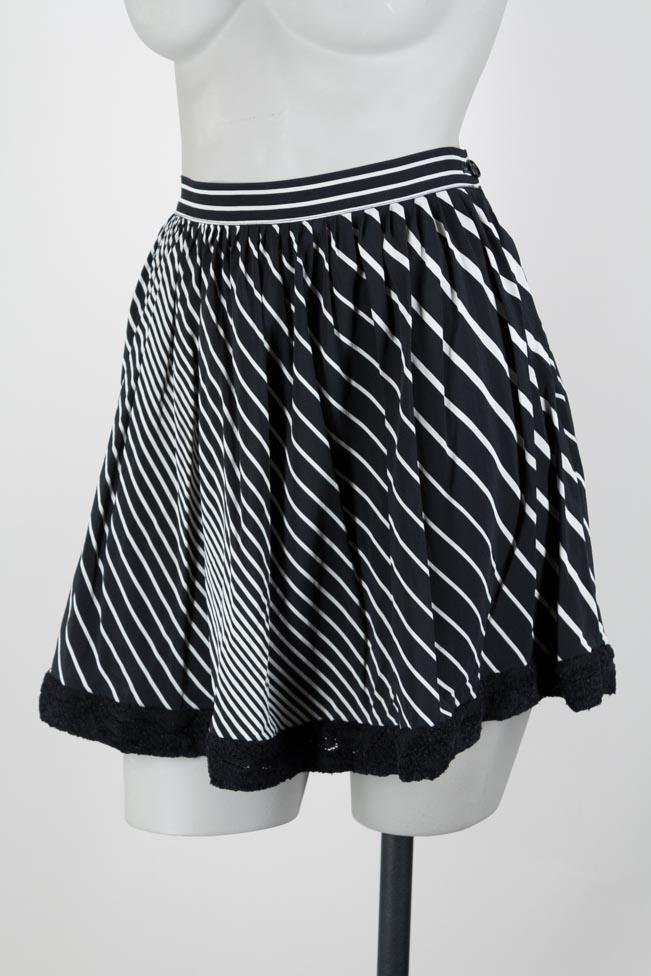 1990s Graphic Stripe Mini Skirt - Floria Vintage