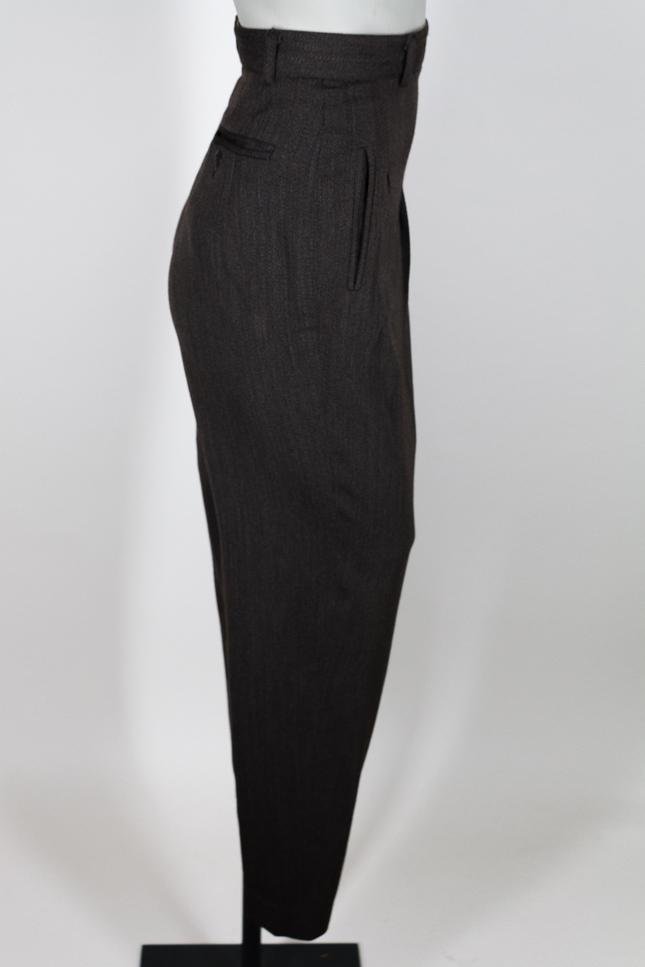 1990s Jenne Maag Wool Side Zip Trousers - Floria Vintage