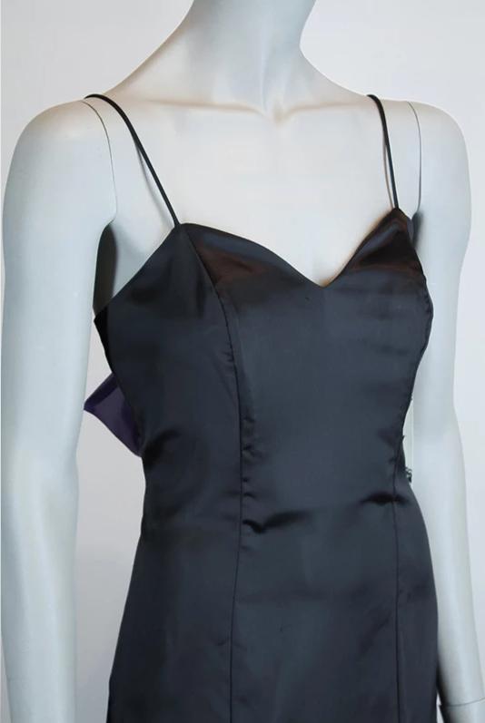 1990s Minimalist Avant Garde Satin Dress - Floria Vintage