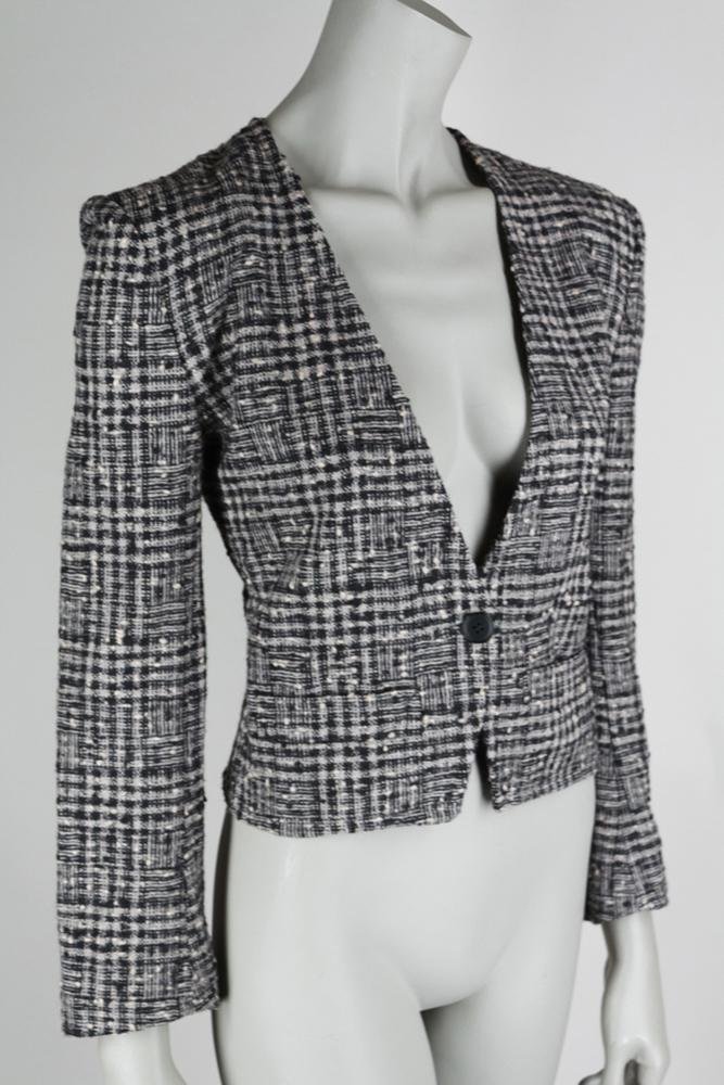 1990s Sonia Rykiel Tweed Plaid Jacket - Floria Vintage