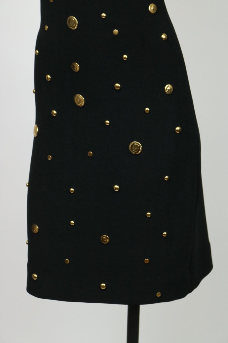 1990s Stretch Coin Studded Bodycon Dress - Floria Vintage